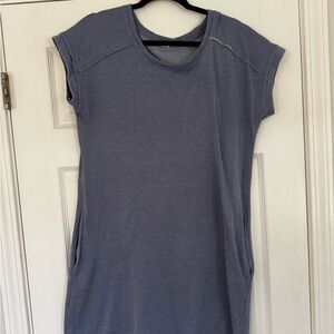 Casual Blue Women's T-Shirt Dress